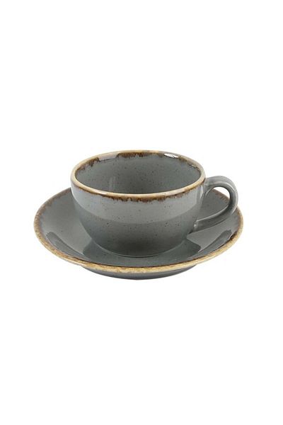 Porland Seasons Teacup with Dark Gray Saucer - 207 Cc