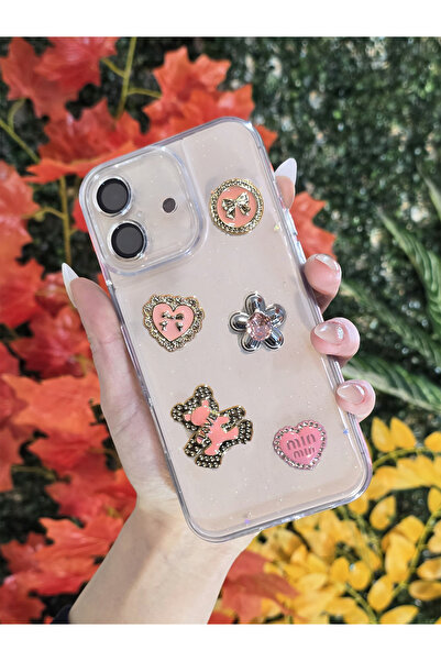 OSG iPhone 16 Uyumlu 3d Karakterli Taşlı Ve Simli İşlemeli Çift Katman Koruyu...