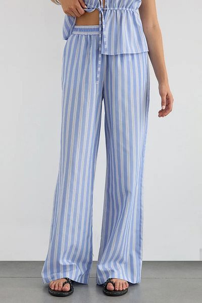 Hiccup Pantaloni cu dungi cu picioare late și talie elastică