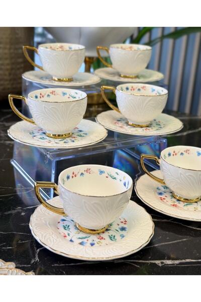 Muba Consept PORSELEN 6 KİŞİLİK AQUA KAHVE FİNCANI TAKIMI