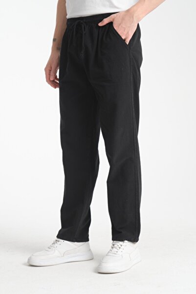 Mutlu City Ανδρικό παντελόνι με ελαστικό ψηλόμεσο, άνετη εφαρμογή 100% φυσικό βαμβάκι, ακατέργαστο παντελόνι παντελόνι 2188