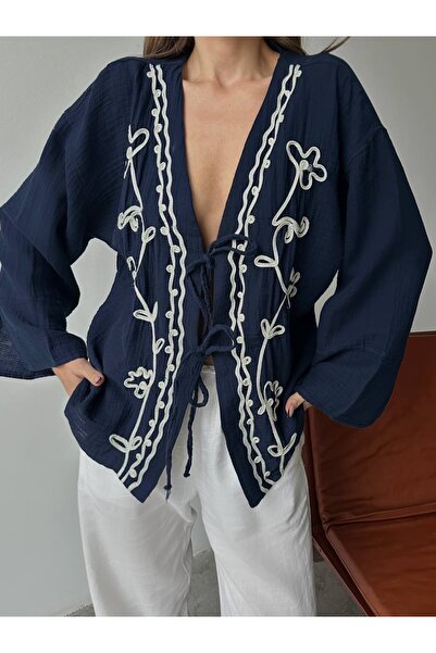 AÈC PRIVÈ Kadın Yeni Sezon Bağlamalı %100 Pamuklu Nefes Alabilen Yazlık Müsli...