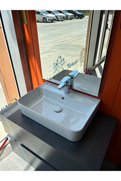 Turkuaz Cerastyle Hera 60 X 42 Cm Duvara Sıfır Tezgah Üstü Çanak Lavabo