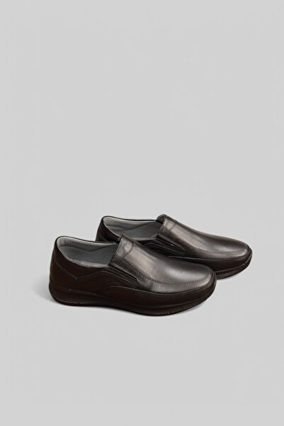 Fancy ortopedik bağcıskız düz deri baba dede ayakkabısı