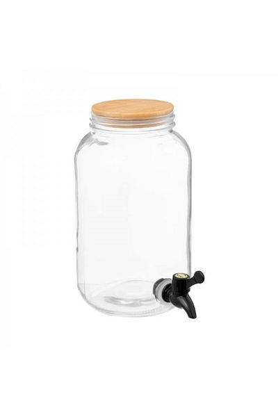 Secret de Gourmet Set of 2 beverage dispensers with 6 universal glasses, 2 x 3.3 liters