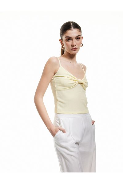 Koton Sleeveless Knot Detail Thin Strap Blouse