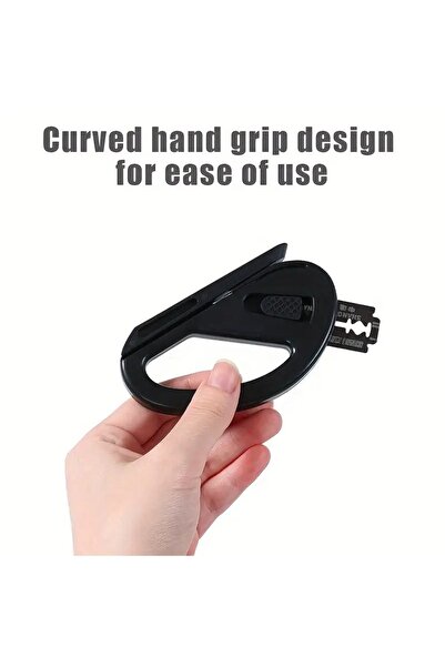 YYB Düz Jiletli Kağıt Pvc İnce Kumaş Kesici Siyah El İşi Aleti