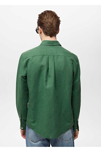 MANGO Man Klasik kesim keten gömlek
