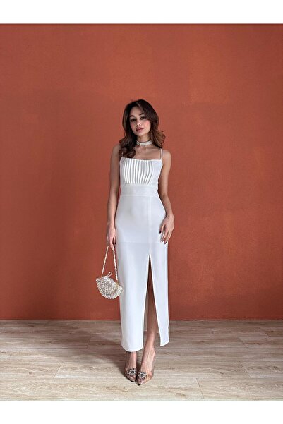 Mooi Butik Sonya Maxi Dress 8770 - White