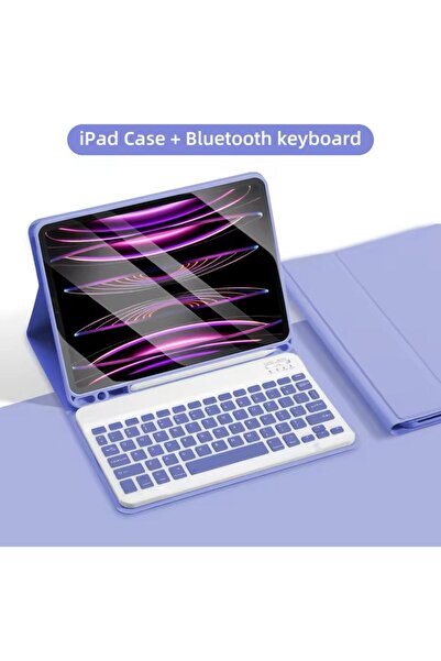 Sphone Ipad Pro 11 Inç 2024 M4 Kılıf Kılıf Bluetooth Klavye Keyborad Akıllı Stand Renkli Touch Pad Wireless