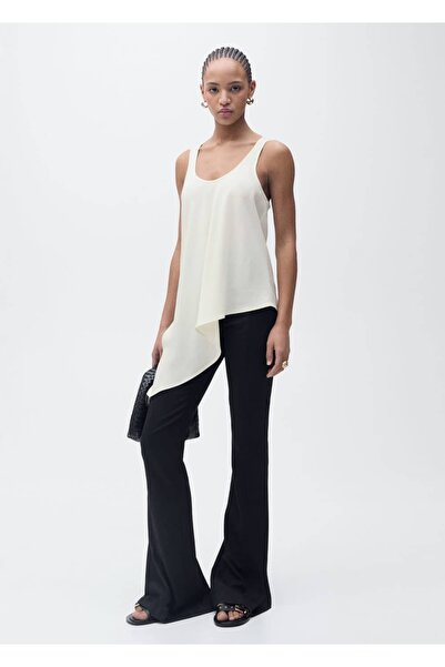 MANGO Woman Asymmetrical Lyocell Blouse