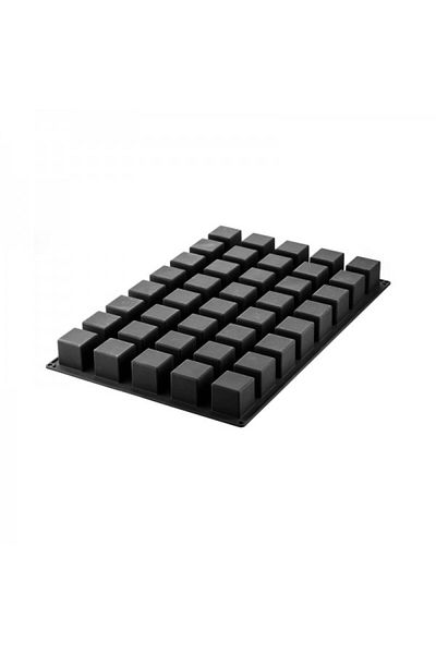 silikomart Forma din silicon pentru prajituri, Silikomart Cube 122.5 ml, 40 cavitati