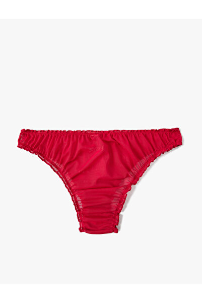 Koton Slip Tulle Chiloți Love Brodat Talie Normală