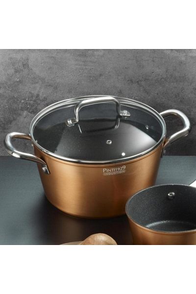 Pintinox Forged aluminum pot with lid and non-stick surface, Materic, 7 liters