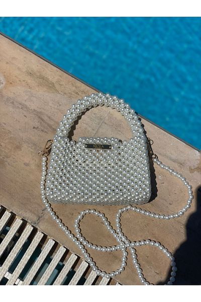 GÜLSEMALİ Sandora Series - Classic Shoulder Bag with Pearl Detail