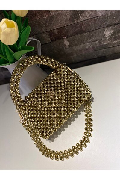 GÜLSEMALİ Спеціальна обшивка Gold Сумочка з бісером, серія Sandora Gold Сумочка через плече Сумочка в руці