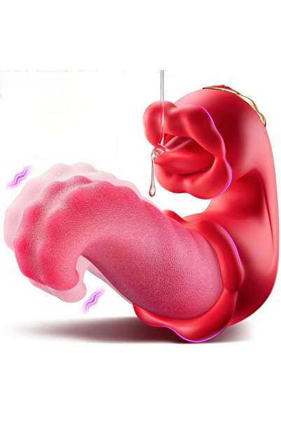YYB Kadınlar İçin Çok Güçlü Titreşimli Özel Tasarım Vibratör Dil G-spot Çift Motor Su Geçirmez Dildo