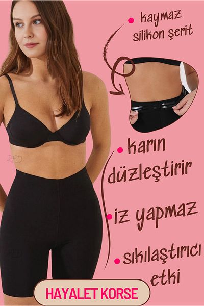 red iç giyim High Waisted Invisible Corset