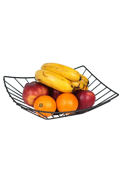 nilşah   Square Black Bread Fruit Bowl