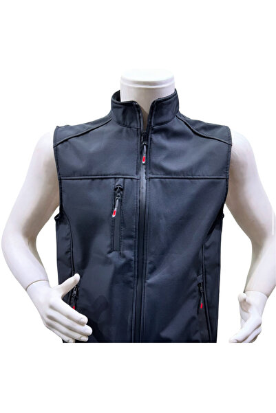 AYGÜL PROMOSYON Softshell Yelek 3 Cepli Rüzgar ve Yağmur Geçirmez
