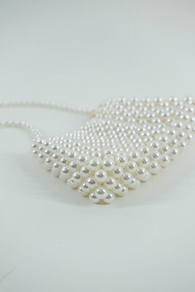 GÜLSEMALİ Geantă cu mărgele de perle