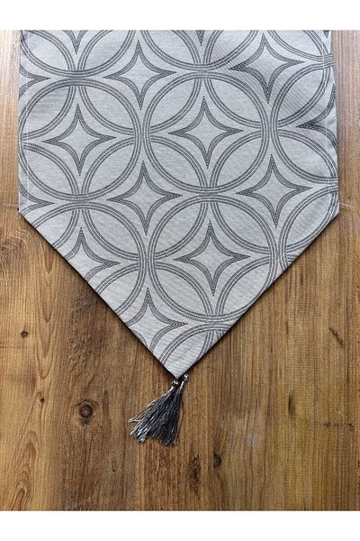 HALFART Γκρι Rita με σχέδιο Duck Linen Runner |   40x140 εκ |   Αδιάβροχο κάλυμμα τραπεζιού που δεν βρίσκεται