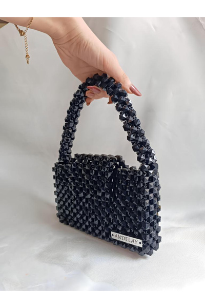 GÜLSEMALİ ЧОРНА КРИСТАЛЬНА КУЛЬКА СУМКА