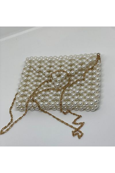 GÜLSEMALİ Vavwa Pearl Bead Bag