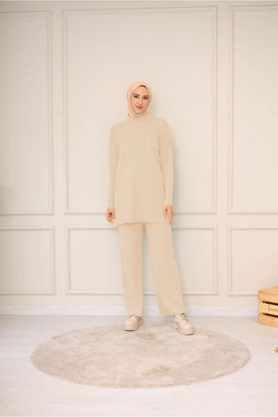 NİSUM MODA Knitwear Set with Knitted Pants