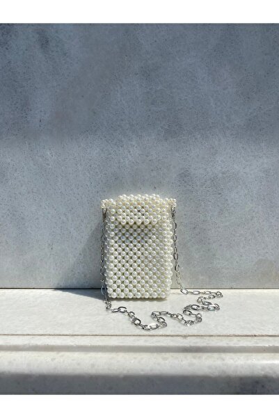 GÜLSEMALİ Geantă cu mărgele de perle