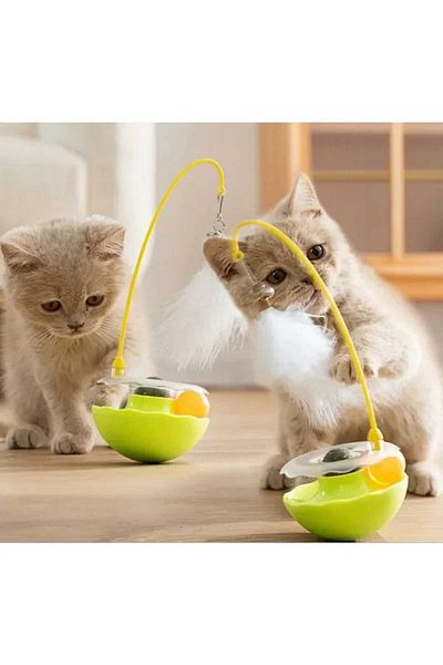 TİNEKE 1Pcs Interactive Cat Toys - Licking Batch, Cross Rest and Tuylu