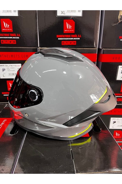 MT Helmets stinger 2 solid nardo gri (şeffaf vizörlü)