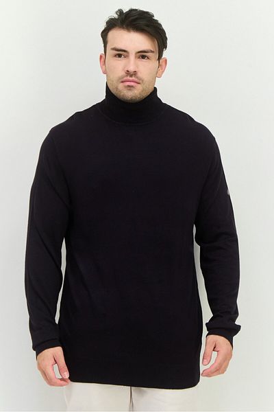 French Connection Men Turtle Neck Long Sleeves Knitted Sweater, Navy