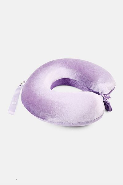 Miamica Travel Neck Memory Foam Pillow 30 X 30 Cm, Lilac