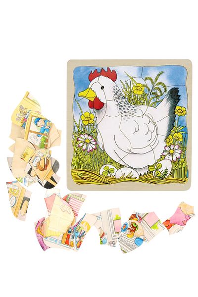 Hyd Wooden Chicken Puzzle Jigsaw Bultak Educational Toy