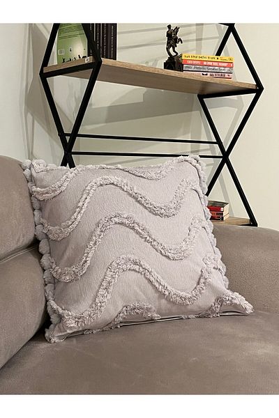 Zeren Home Husă de pernă decorativă cu pompon (fără umplutură) 2 buc