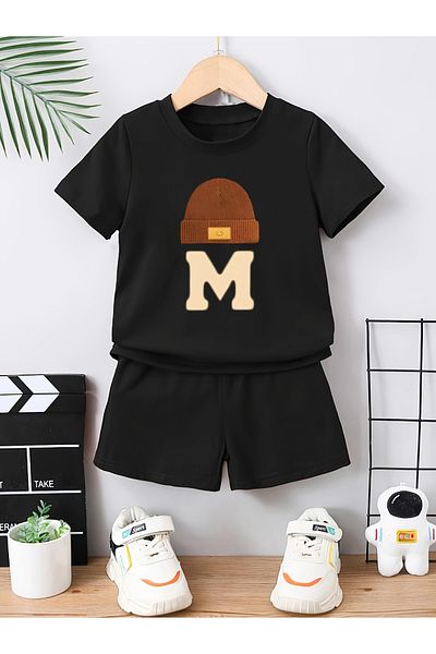 Let's Wear طقم شورت تي شيرت علوي سفلي للأطفال