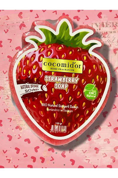 Cocomidor Natural Soap Strawberry - Sponge