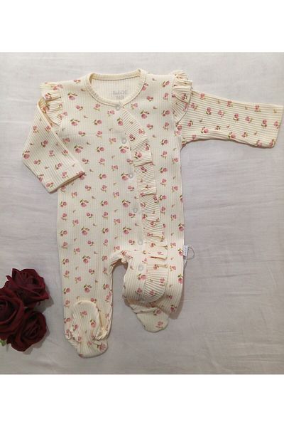 Ladi Baby Girl Floral Booties Jumpsuit
