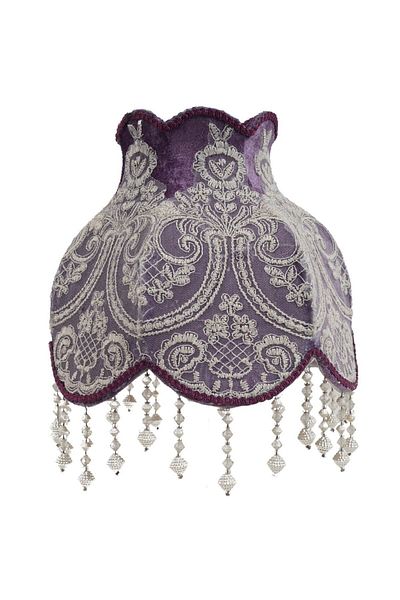 Dekovien French Lace Plum Color Fabric Classic Model Lamp Shade 25X23Cm Ab54721