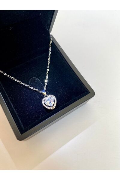 merraaksesuar Işıklı Kutuda Çelik Kolye Kararmaz Antialerjik Gümüş Sevgililer...