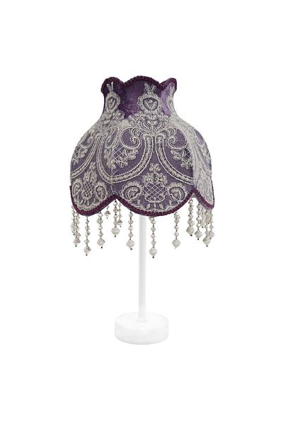 Dekovien Classic French Lace Lampshade - Plum Color 45X25Cm Ab54778