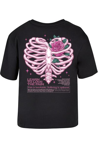 Mister Tee Damen Heart Cage Rose Tee
