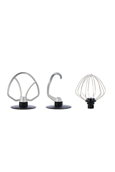 JANO Electric Stand Mixer 6 Speeds, 3 Tools Beater, Balloon Whisk, Dough Hook, 5l, 1000w, Silver