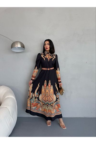 suphias Atlas Fabric Dress (BELT INCLUDED)