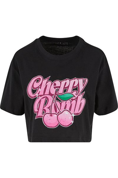 Mister Tee Damen Cherry Bomb Ladies Short Oversized Tee