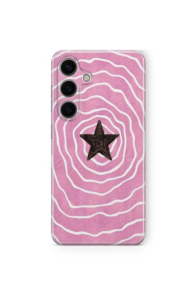 Multitronic Samsung Galaxy S23 Compatible Black Star Design Printed Transpare...