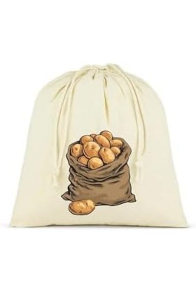 STOREMAX Htcx Potato, Onion and Cuddle Storage Bag, Set of 3, Raw Cloth Fabric, Draw String Shopwave