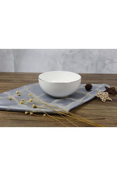 ORCHID 4.5" NEW BONE CHINA EMBOSSED BOWL LINEN
