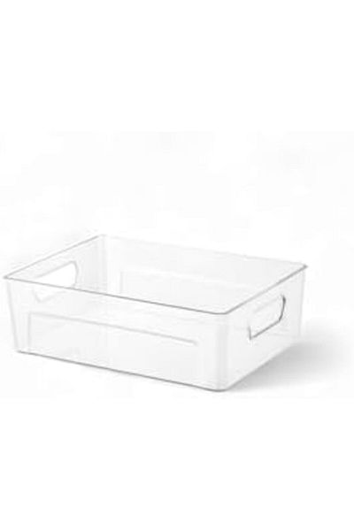 STOREMAX Unbreakable Durable Refrigerator - 30X21X9 cm Organized Kotte Transparent 6 Piç